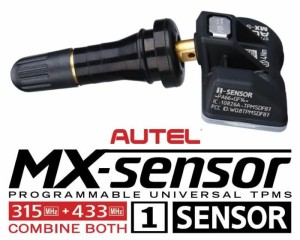 Autel 1-Sensor 433/315 MHz TPMS pressure sensor with rubber valve