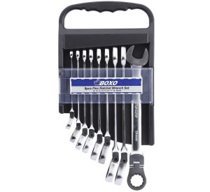 Combination Wrenches with Ratchet BOXO 8-19mm 9 pcs