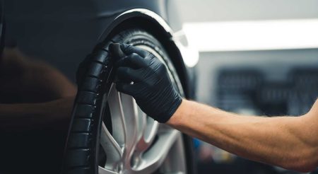 chemicals applied on tyre during tyre change process